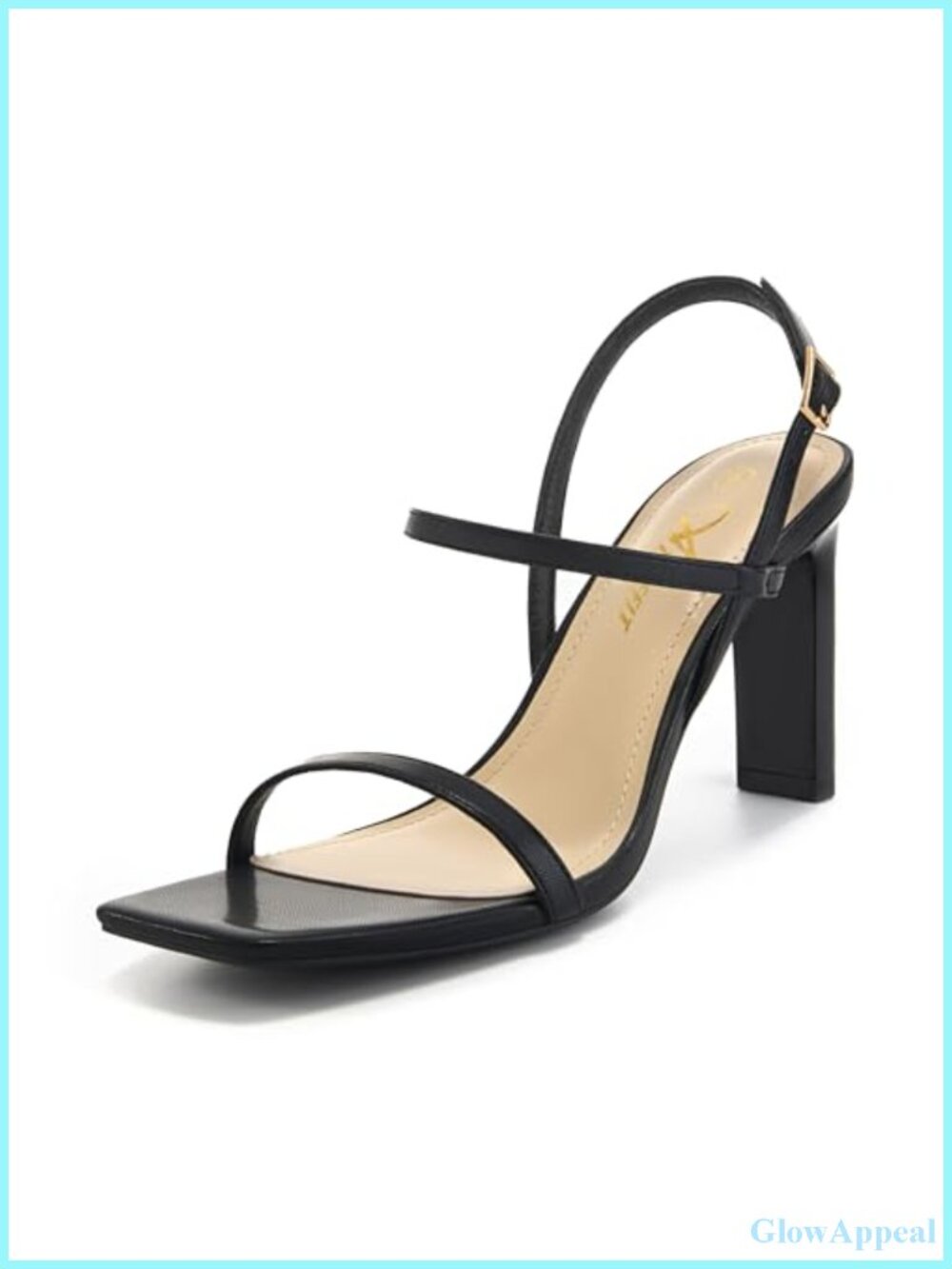 Strappy High Block Heel Square Toe Wedding Dressy Sandals